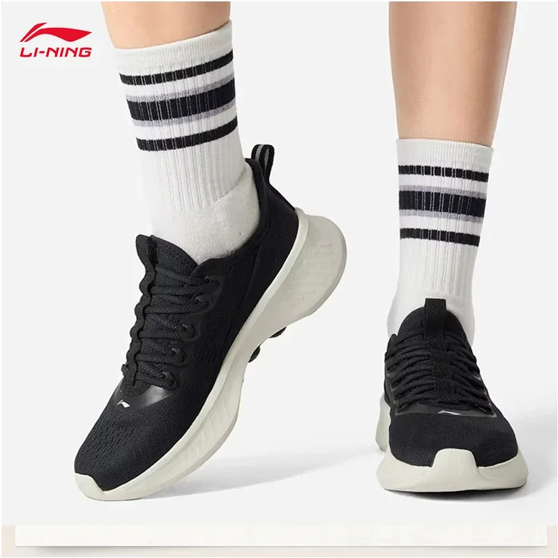 

LI-NING/женская повседневная прогулочная обувь SOFT ESSENTIAL V2, спортивная обувь без шнуровки, мягкие кроссовки AGLV022