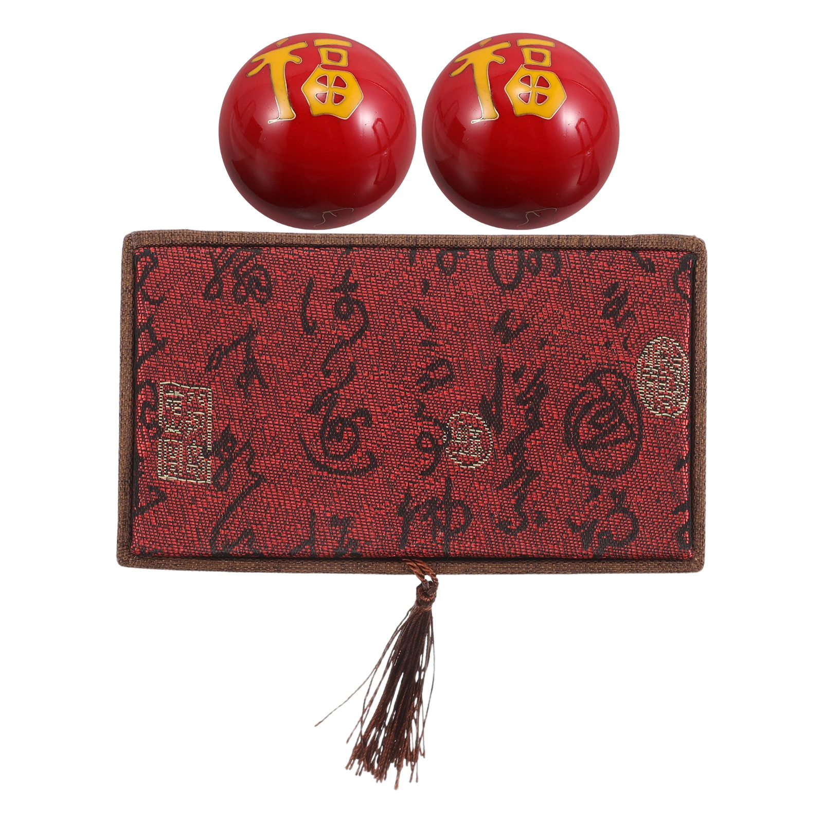 

Cloisonne Fitness Ball Elderly Hand Exercise Massage Tool Chinese Enamel Present Box Portable Handballs for Office Professionals