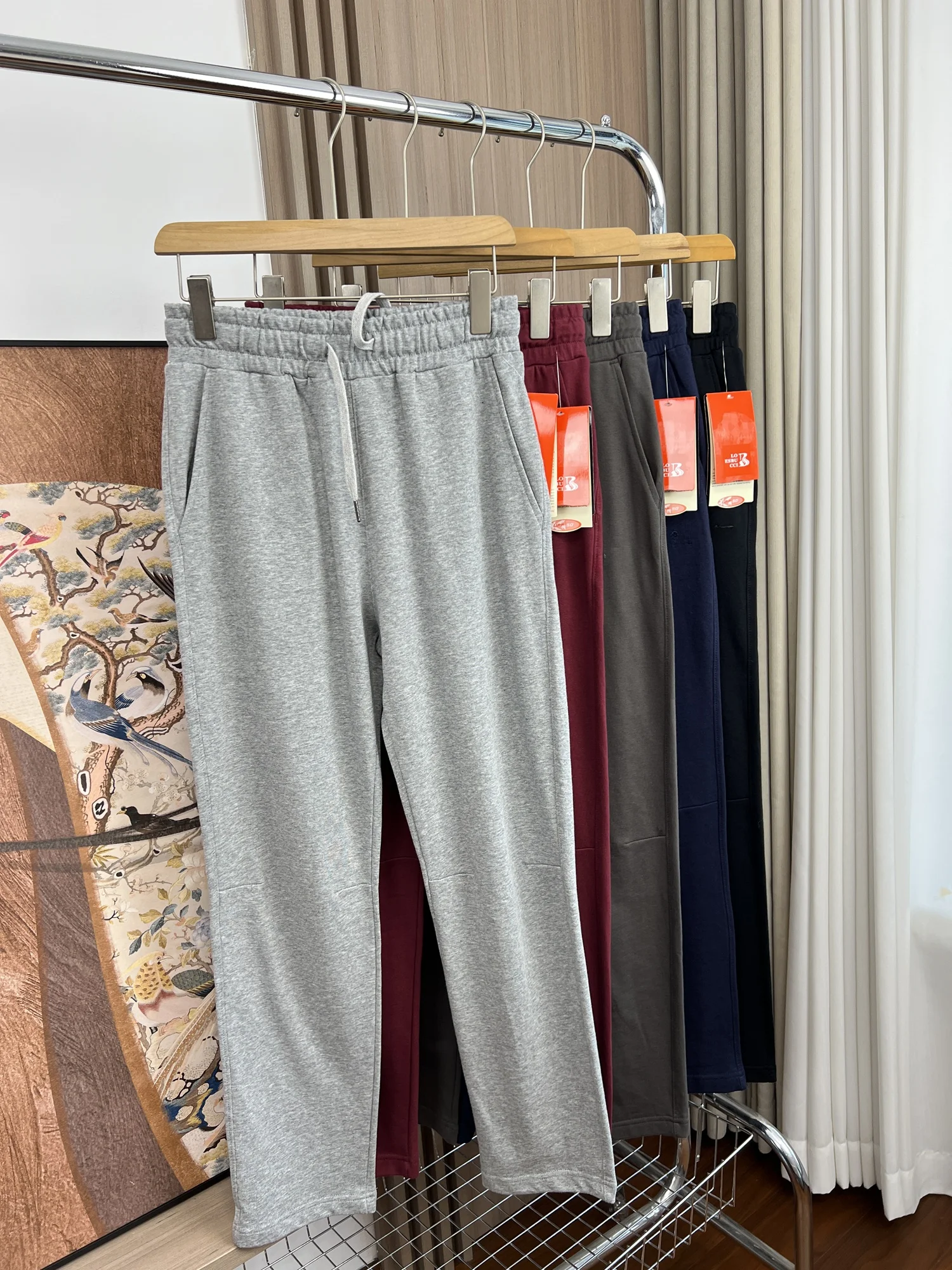 

Удобные хлопковые мужские повседневные брюки на осень с эластичным поясом, прямые, дышащие, модные, цветные, для отдыха...