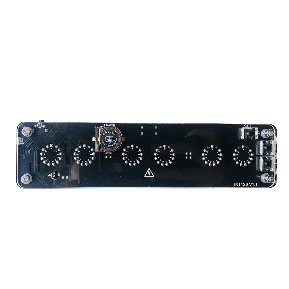 Nvarcher 6-bit IN-14 Nixie Tube Clock  wiht LED Colored lights Remote Control without IN14 tube