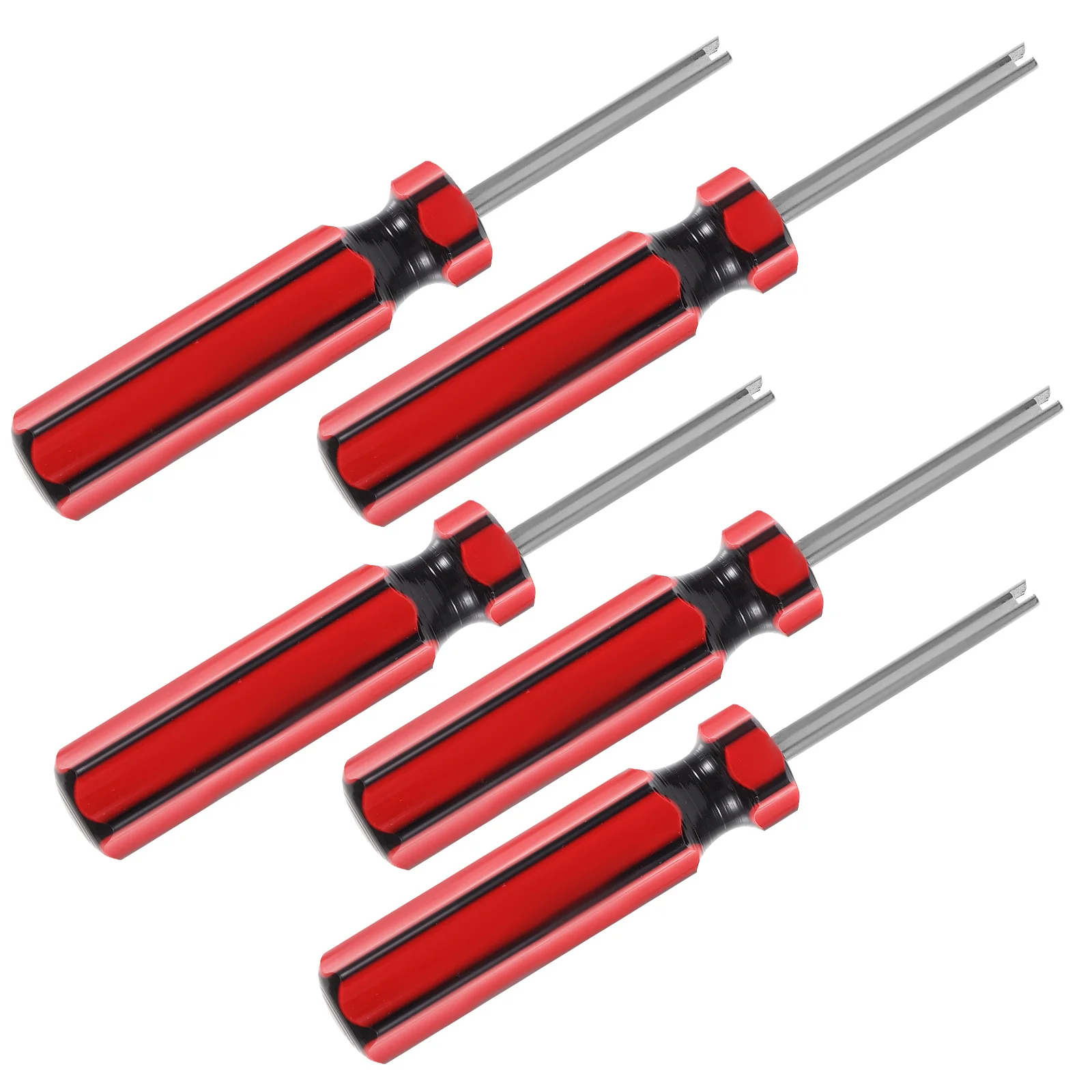 

5Pcs Valve Core Tool Set Ergonomic Handle Durable 45 Steel PP Tire Repair Puller for Car Bike Motorcycle Truck Valve Stem