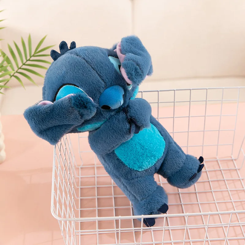 32 cm Stitch Peluche Anime Peluche Kawaii Cartoon Stitch Doll Ear Moving Doll Simpatico cuscino Festival Giocattolo di Natale per bambini