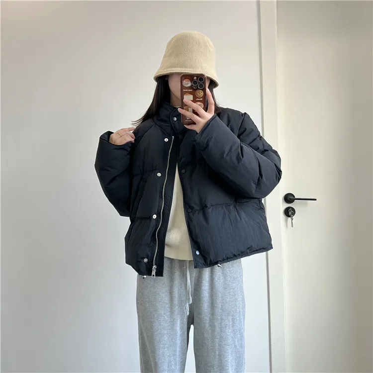 المرأة أسفل سترة معطف الشتاء سترة منفوخة قصيرة الكورية نمط بطة أسفل معطف امرأة doudoune فام لوكس chaqueta de mujer JK-164 #4