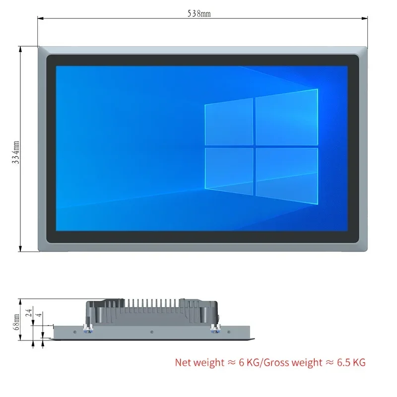 디지털 산업용 터치 스크린 패널 PC 태블릿 컴퓨터, 저렴한 j4125 i5 i7 PC, 21.5 인치