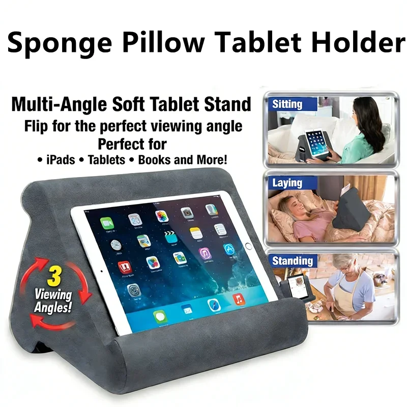 

Sponge Pillow Tablet Holder for IPad Samsung Huawei Xiaomi Tablet Holder Mobile Phone Support Pillow Multi-angle Reading Stand