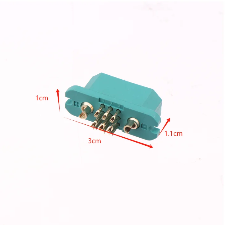 WT 1PC 3*1.1cm Plastic + Metal HY2+9 Connector Servo Extension Male Female Plug Signal For RC Fixed-wing Airplane Turbine Jet