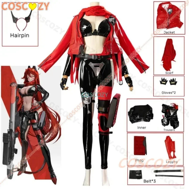 

Little Red Riding Hood Cosplay Costume Game NIKKE Costume Sweet Red Combat Uniform Carnival Party Role Play Clothing New Arrival