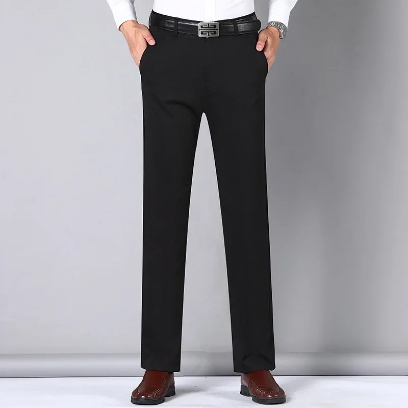 

Spring Summer Men's Trousers Business Casual Suit Pants Straight Leg Suit Pants Elegant Social Formal Pants Y2k Men Clothing