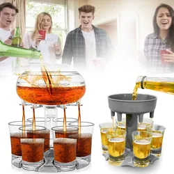 Shot Dispenser Wine Liquor 6 Shot Glass Dispenser And Holder Dispenser Fill Beer Cups Swim Pool Party Bar drinking game Tools