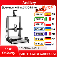 Artillery Sidewinder X4 Plus S1 3D Printer, 300*300*400mm, 500mm/s Print Speed, XY-Metal Linear Guide Rail, Auto Levelling, 8000