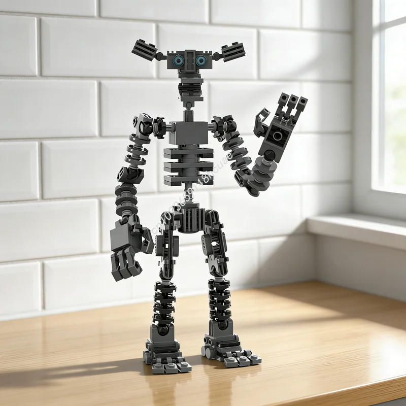 205 Piezas MOC Games FnaF 2 Endo, Bloques de Construcción de Modelos, Juguetes de Ensamblaje, Construcción DIY, Idea de Regalo de Navidad, Ladrillos Educativos Creativos