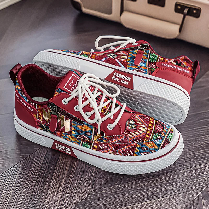 Summer Men's Low-Top Men's Casual Sports Shoes Summer 2026 Outdoor Leisure Student Footwear Canvas Upgraded Version Comfortable