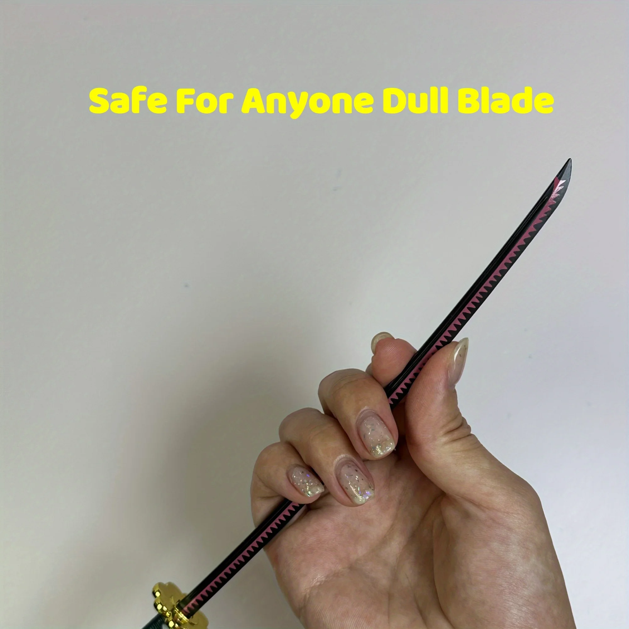 9.8inch Roronoa Zoro Metal Katana Sword Ninja Knife Japanese Katana Sabre Original Samurai Sabre Cosplay Accessories Prop Toy