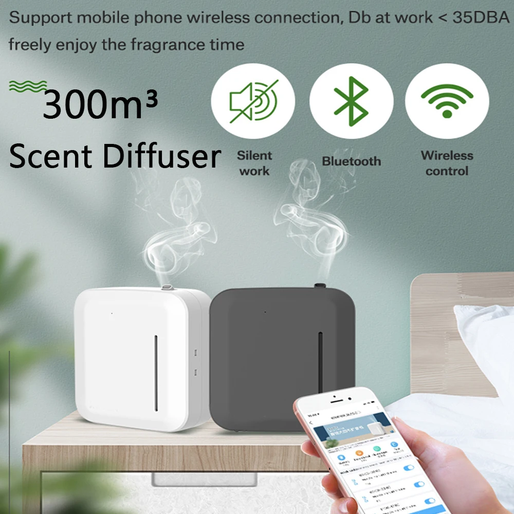 Battery Aroma Diffuser 300m³ Home Perfume Electric Aromatic Oasis Electric Smell Bluetooth Air Freshener Office Room Fragrance