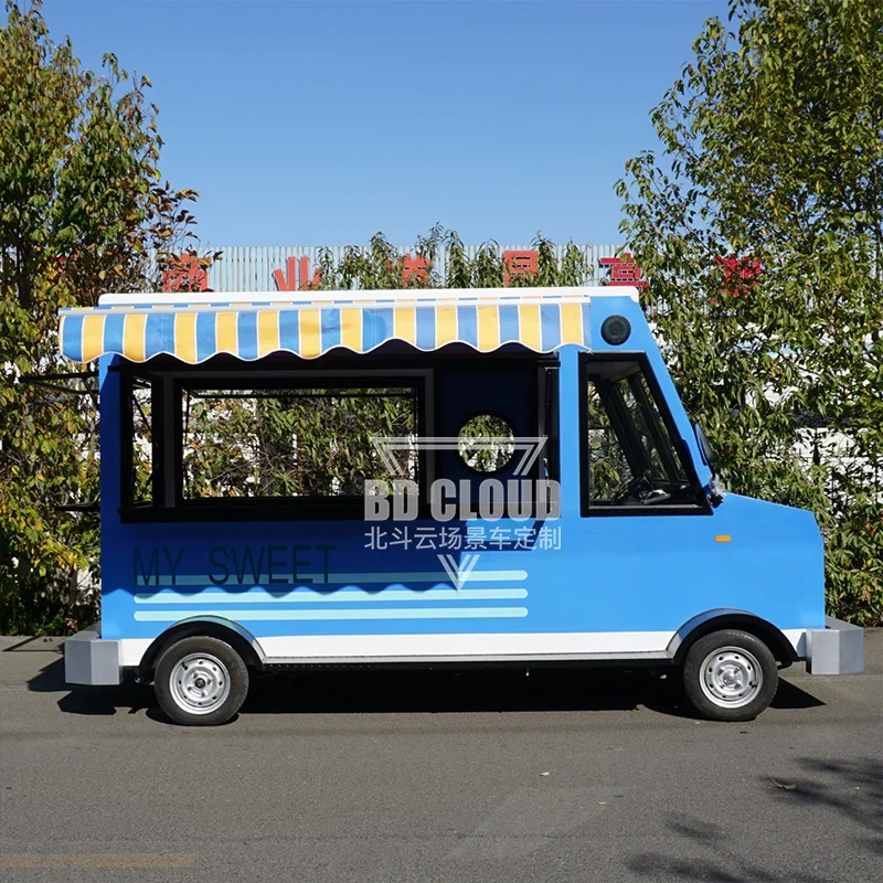 Coffee Drink Ice Cream Ice Cream Truck Commercial Scenic Area Electric Food Snack Fruit Sales Dining Truck