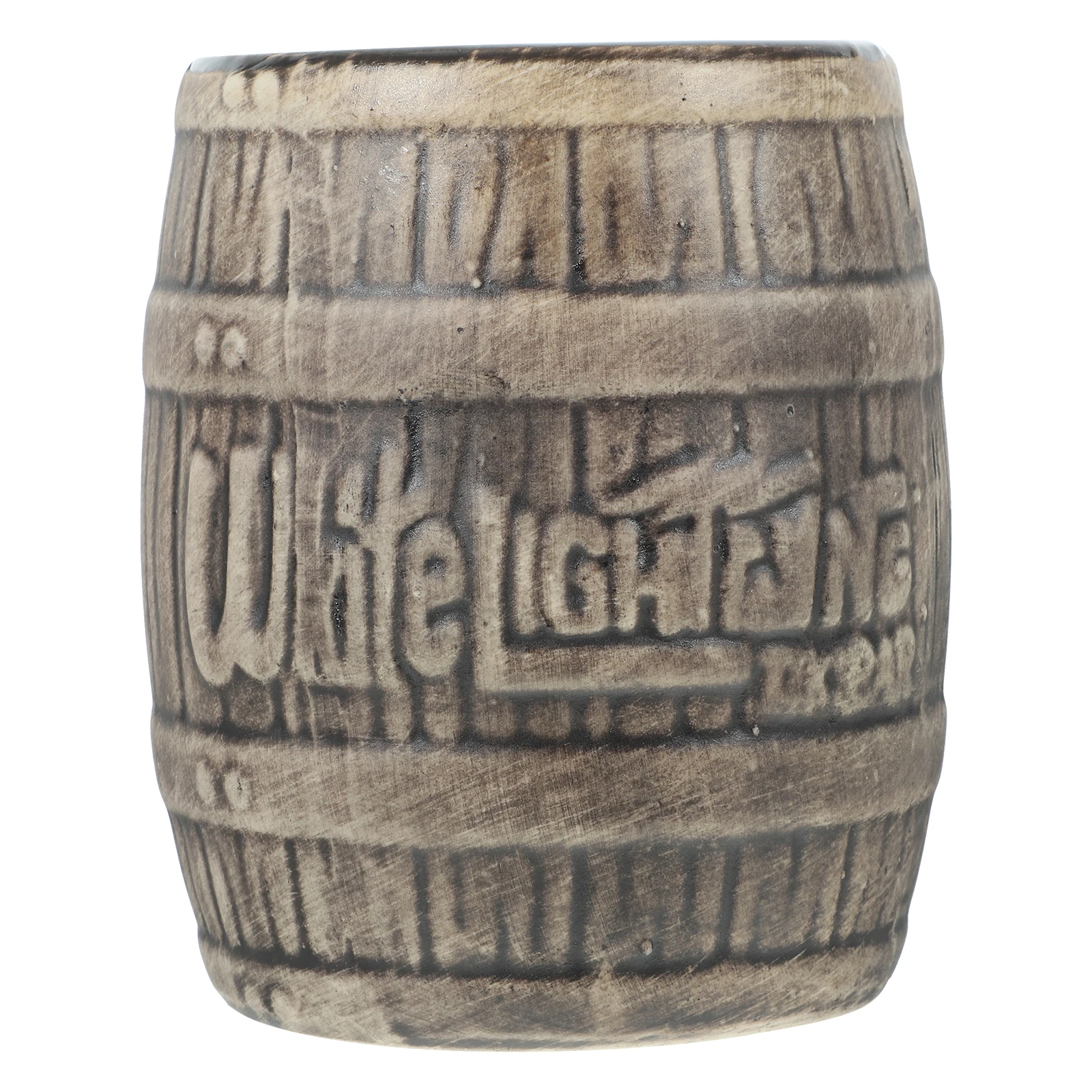 

Barrel Shaped Ceramic Cocktail Mug Classic Drinking Cup Heat Cold Resistant Tiki Cups Beer Mug Hawaiian Party Drinkware