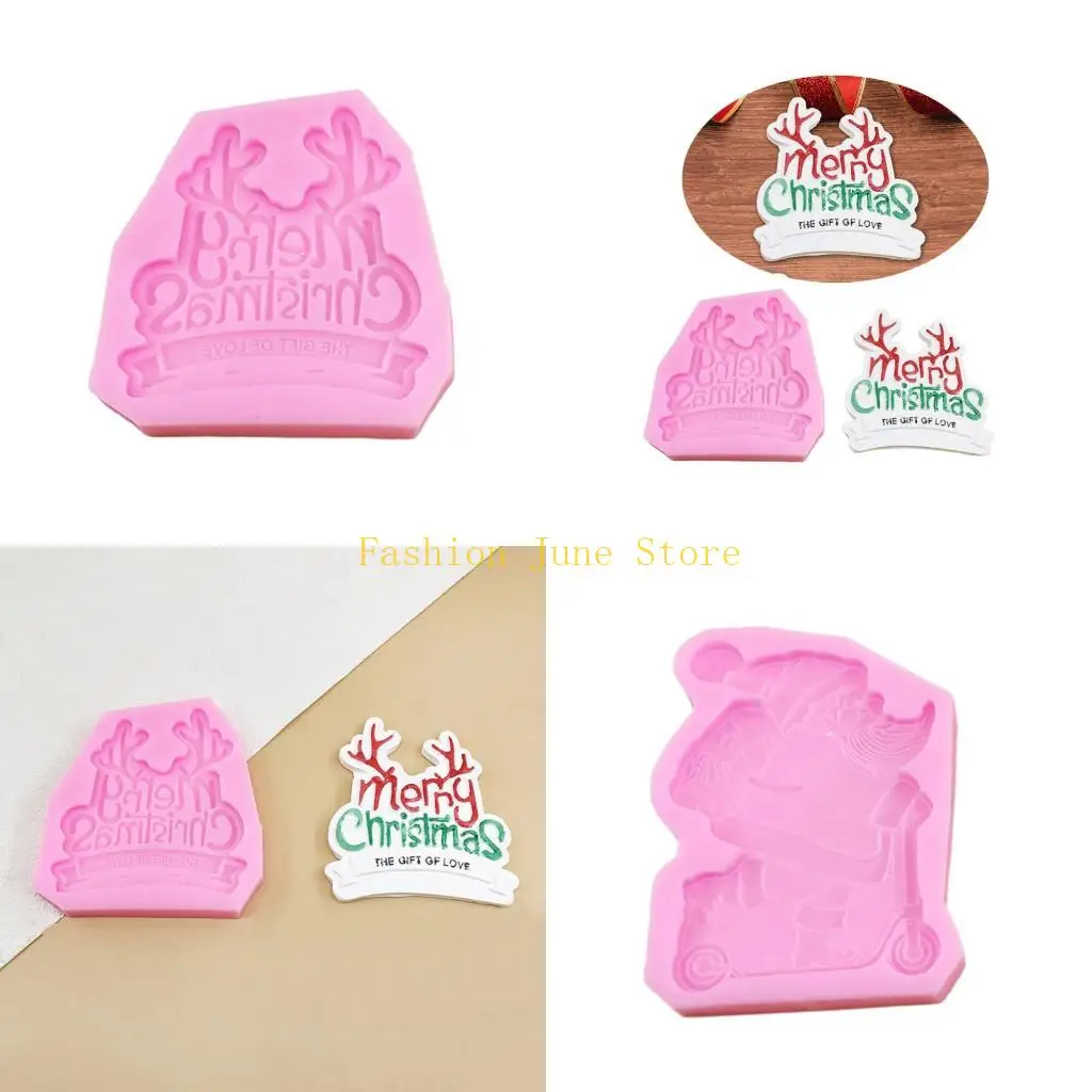 N5KA Christmas Silicone Baking Mold Heat Resistant Material Santa Design DIY Crafts