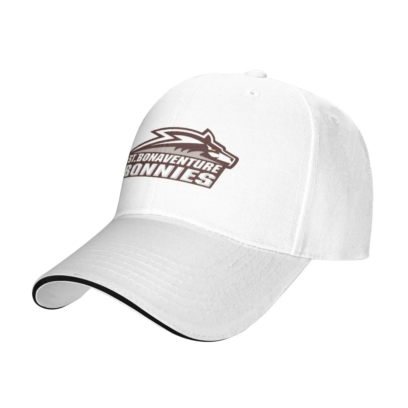 

St Bonaventure University Logo Sandwich Cap Unisex Classic Baseball Capunisex Adjustable Casquette Dad Hat White