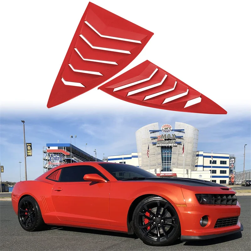 For 2010-2015 Chevy Chevrolet Camaro LS LT RS SS GTS Quarter Side Window Scoop Louvers ABS Window Cover Vent Lambo Style (2pcs)