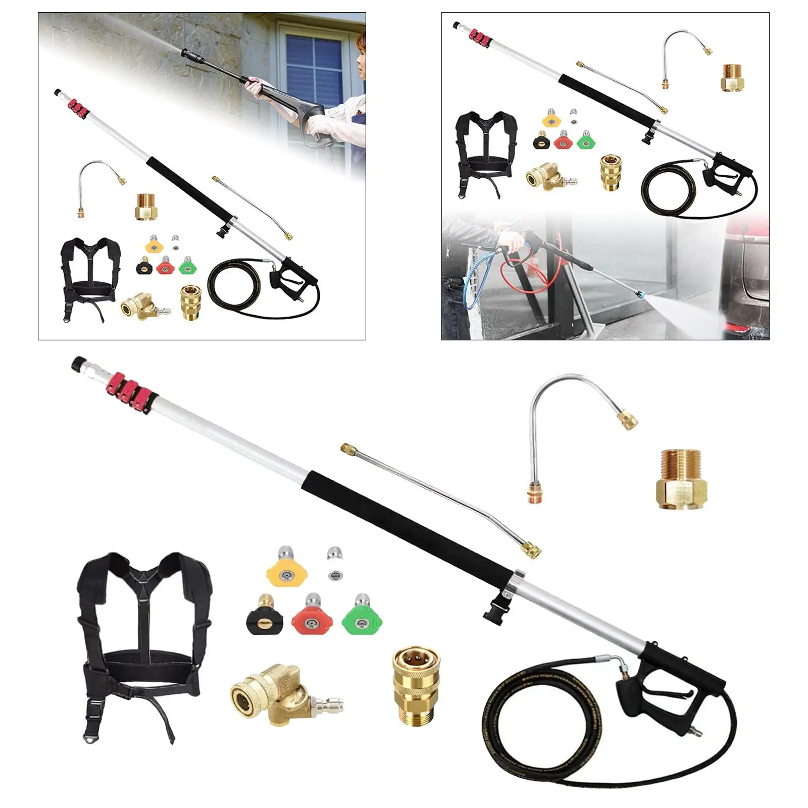 

Pressure Washer Telescoping Rod Gutter Cleaner Tool Accessories for Cleaning The Factory Roof