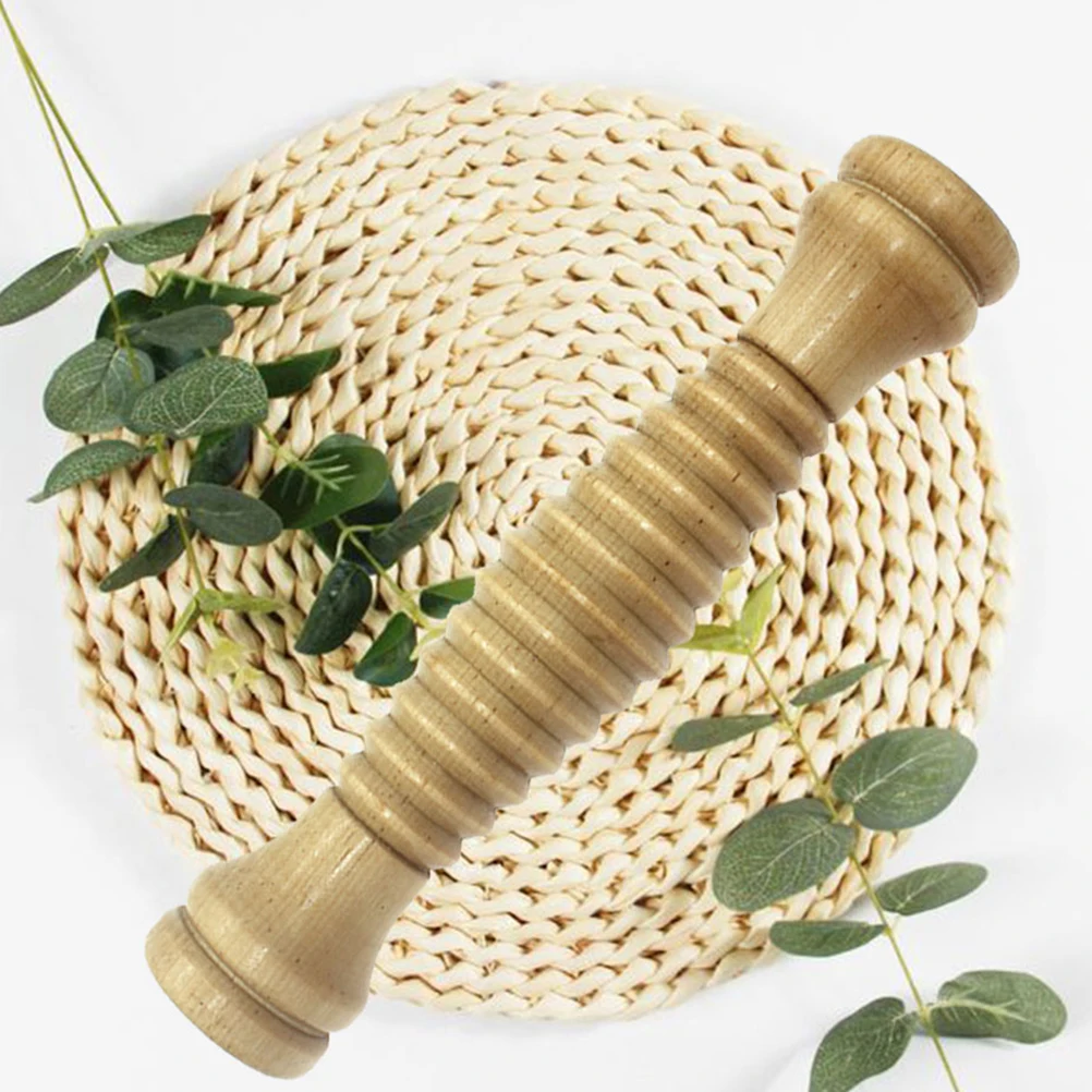 

Wooden Hand Massager Stick High-Density Wood Grain For Full-Body Massage Relief Relaxation Therapy Home Business Use