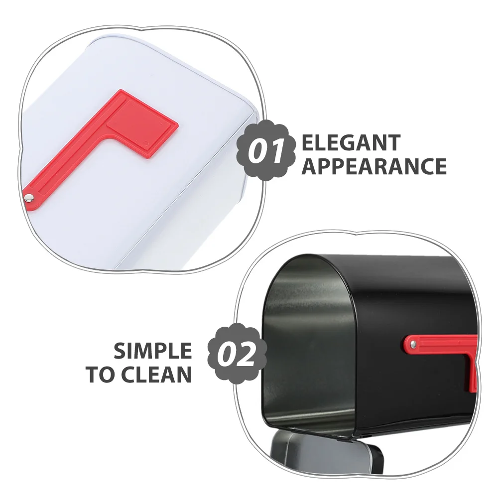 2Pcs Candy Mailbox Tinplate Decorative Storage Box Holiday Decor Metal Treat Container Tabletop Mail Holder Packaging