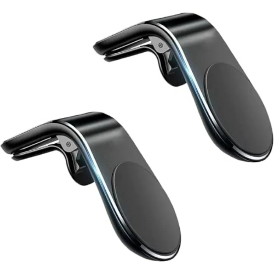 

2Pcs Black Universal Phone Holder Clip Car Air Vent Magnetic Mount Holder Bracket for GPS Suporte Celular Car Phone, Vent Clip