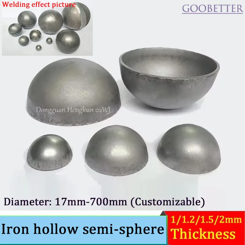 

Hollow Iron Hemispheres Welding Decor 17-700mm 1-2mm Thickness Iron Domes for Lighting/Fence/Art Craft Custom Sizes