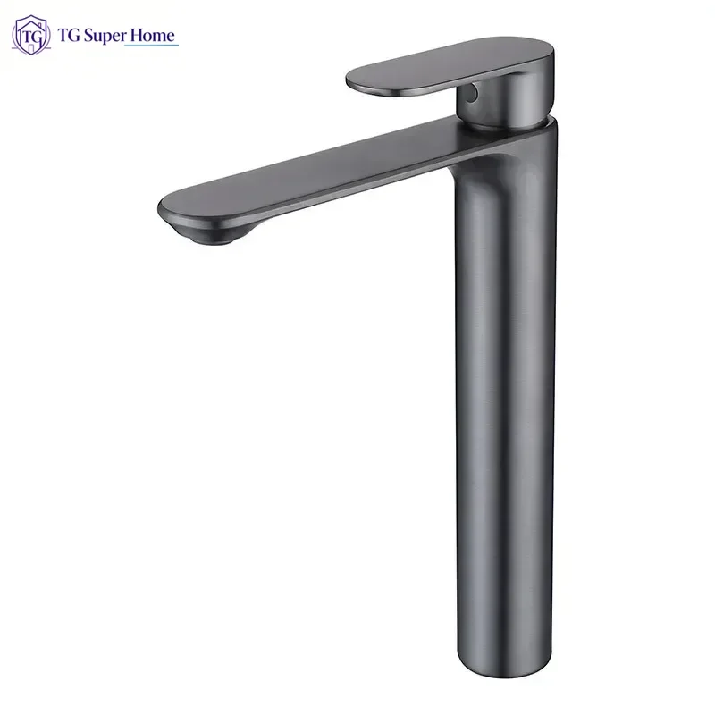 Solid Brass Tall Bathroom Basin Faucet Hot Cold Mixer Tap for Hotel Apartment Vessel Sink Vanity
