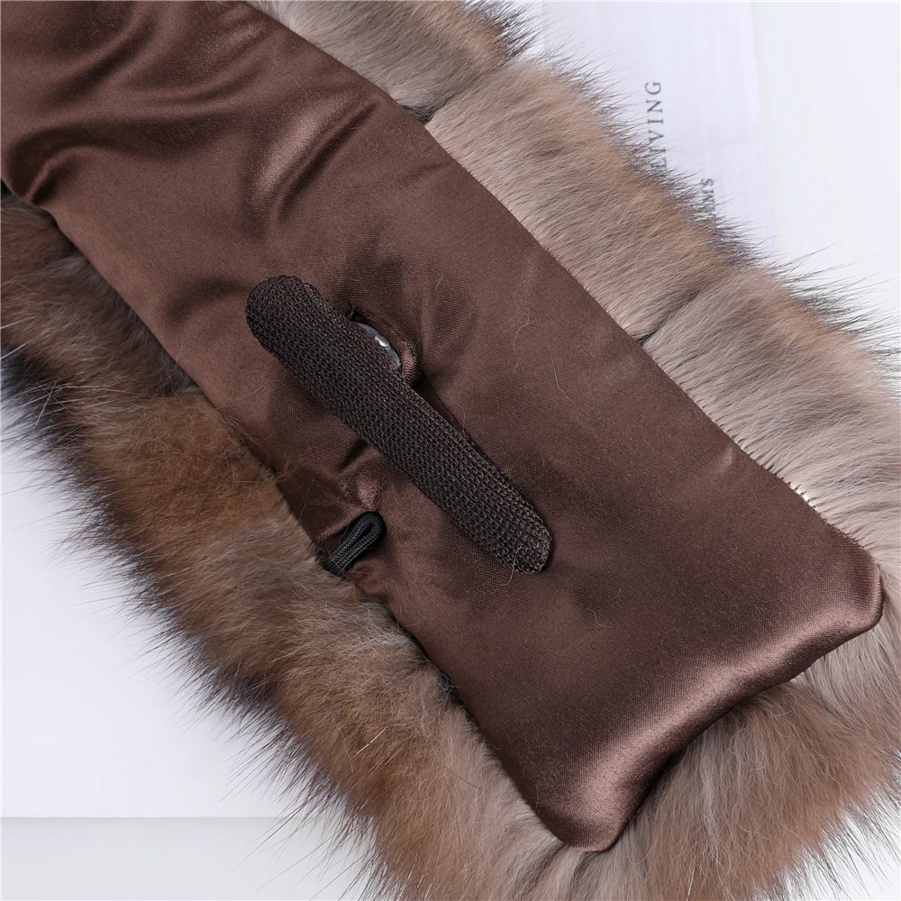 Elegant Women\'s 100% Real Sable Fur Scarf Natural Mink Scarves Lady Fahion Winter Wraps Girl Solid Neckercheif Neck Warmers