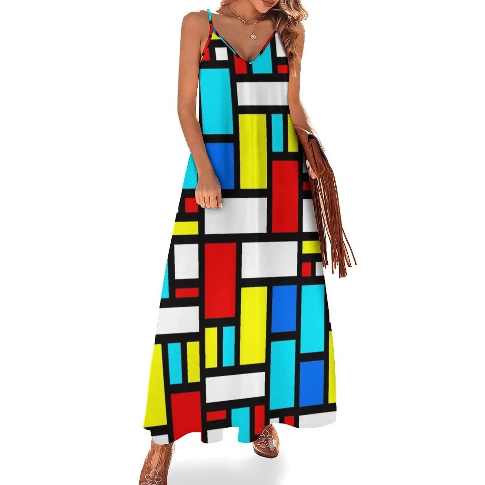 

Bauhaus-esque Mid Century Modern 4 Sleeveless Dress Female dress Women's dresses Dress