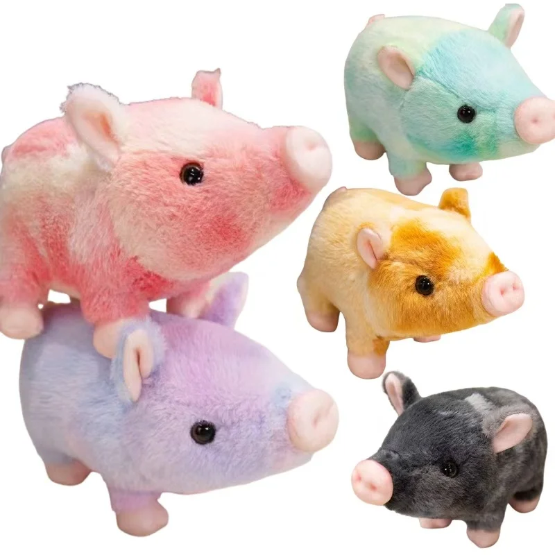 

Новые 23 см цветные свиньи, стоячая поза, плюшевые животные, мягкие куклы, детские успокаивающие игрушки, подарки на день рождения, Хэллоуин, декор, детская подушка