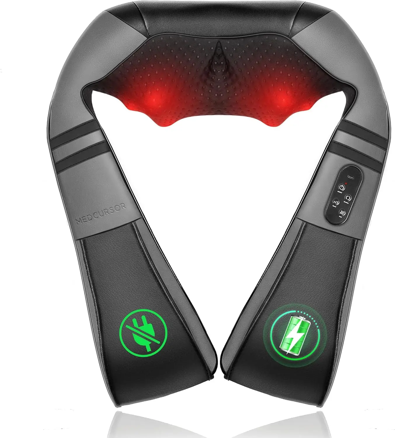 

Массажер для шеи и плеч с подогревом, глубокий массаж шиацу для снятия боли, идеальный подарок