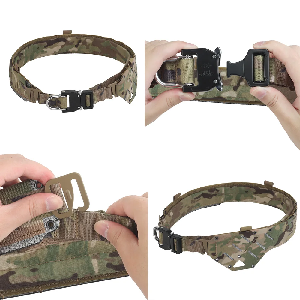 Tactical Belt 2 Layers Battle Waistbelt Quick Detach Metal Buckle MOLLE Waistband Outdoor Hunting Airsoft Gear USURPER System