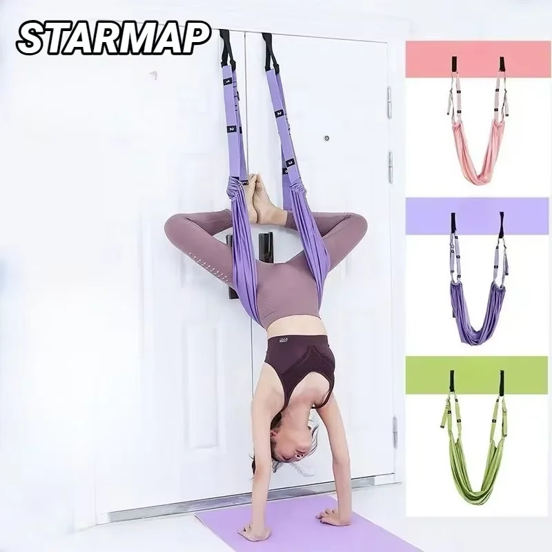 Adjustable Adjustable Aerial Yoga Strap Pull Rope Women Hammock Stretch Leg Splits Trainer Female Gym Belt Swing Stretching Fitness - Aliexpress Deal