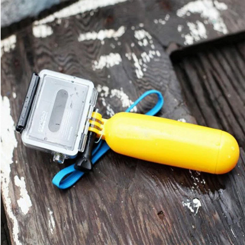 for Go Pro Accessories Yellow Water Floating Grip Monopod Handle Tripod For Gopro Hero 12 11 10 9 8 7 6 5 4 Dji action