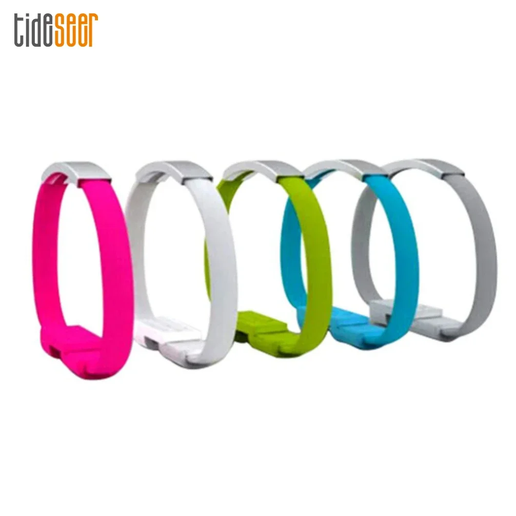 

500pcs Bracelet Micro USB Cable Fast Charging Charger Cables for iPhone Xiaomi Samsung Type C Charge Data Sync Wire Cord