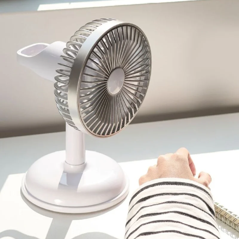 Portable USB Charging Vintage Mini Fan Simple Pure Color Small Electric Fan For Summer Light Use
