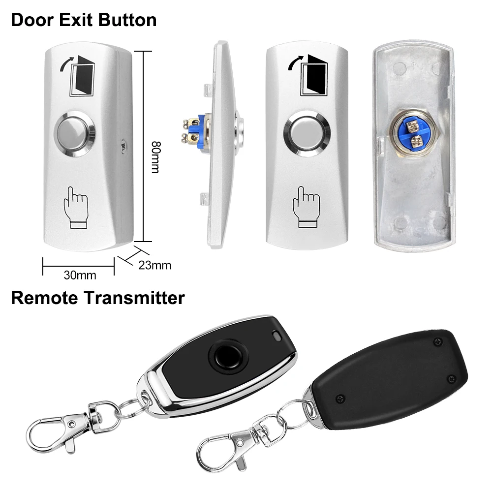 Wireless Door Access Control System Kit WiFi Tuya Smartphone APP Remote Controller Unlock, DC12V Magnetic Strike Electric Locks