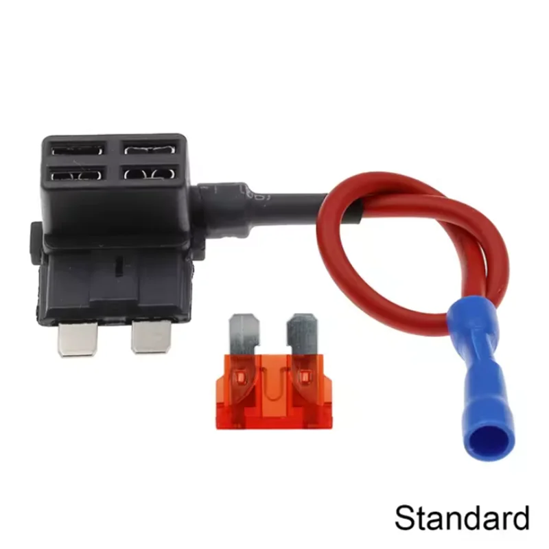 12V MINI SMALL MEDIUM Size Car Fuse Holder Add-a-circuit TAP Adapter with 10A Micro Mini Standard ATM Blade Fuse