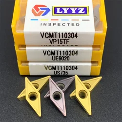 VCMT110304 VP15TF UE6020 US735 Carbide Insert Steel Processing VCMT 110304 Internal Turning Insert Tungsten Carbide