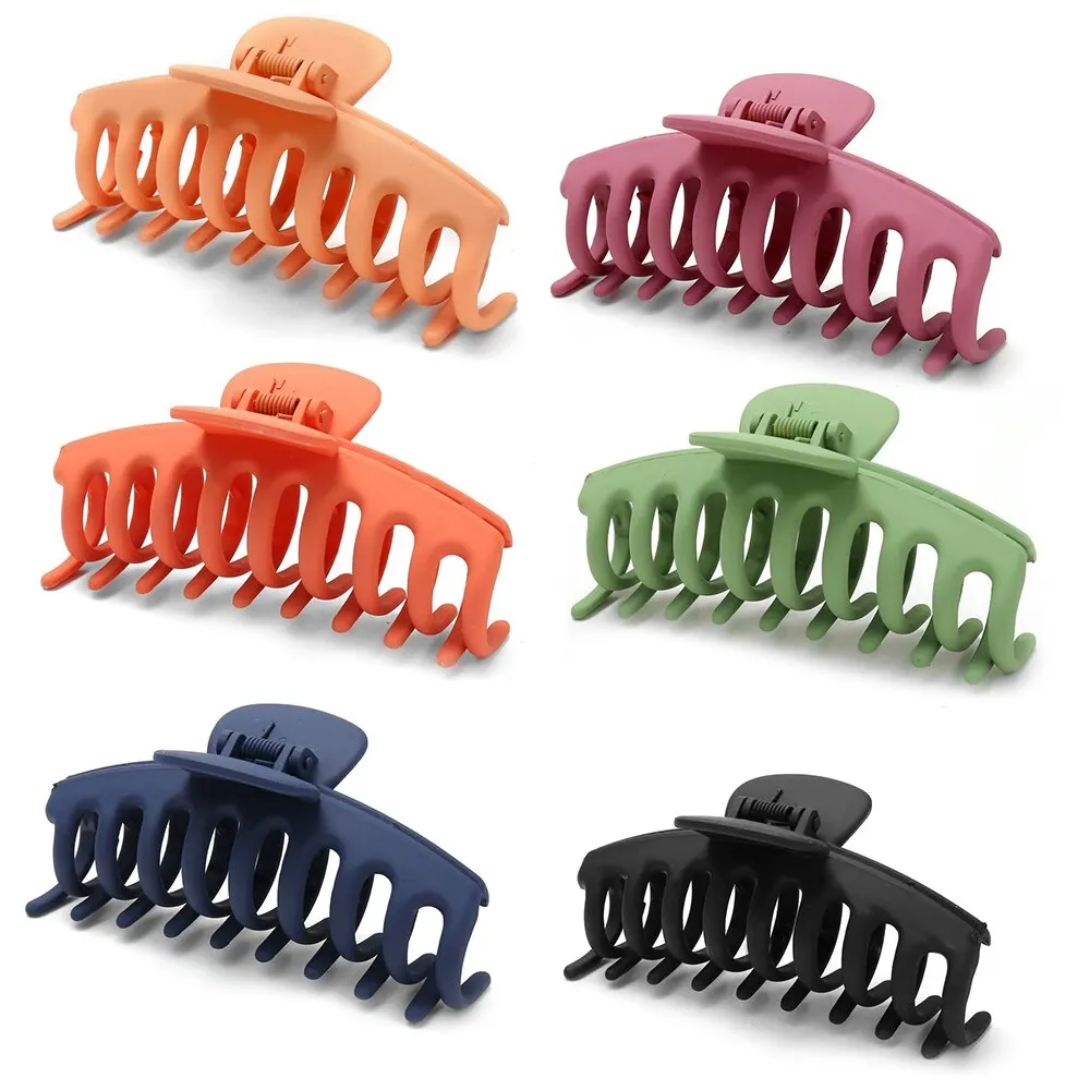 Hair Grab Clamp Simple Personality Hair Accessories Make Up Bath Sweet Multi Style Color Frosted Grip