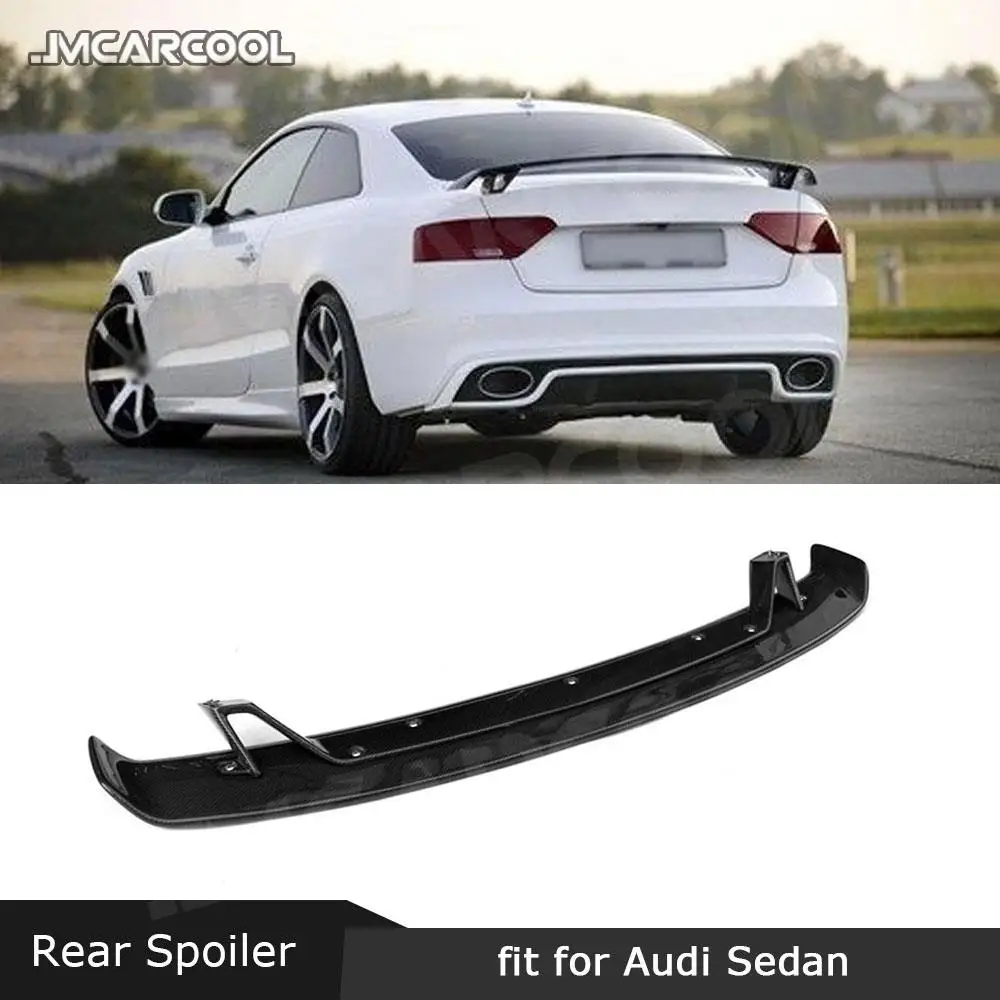 

JMCARCOOL Carbon Fiber Rear Spoiler Boot Tall Racing Wings for Audi TT A3 A4 A5 A6 A7 A8 Sedan Car Models FRP