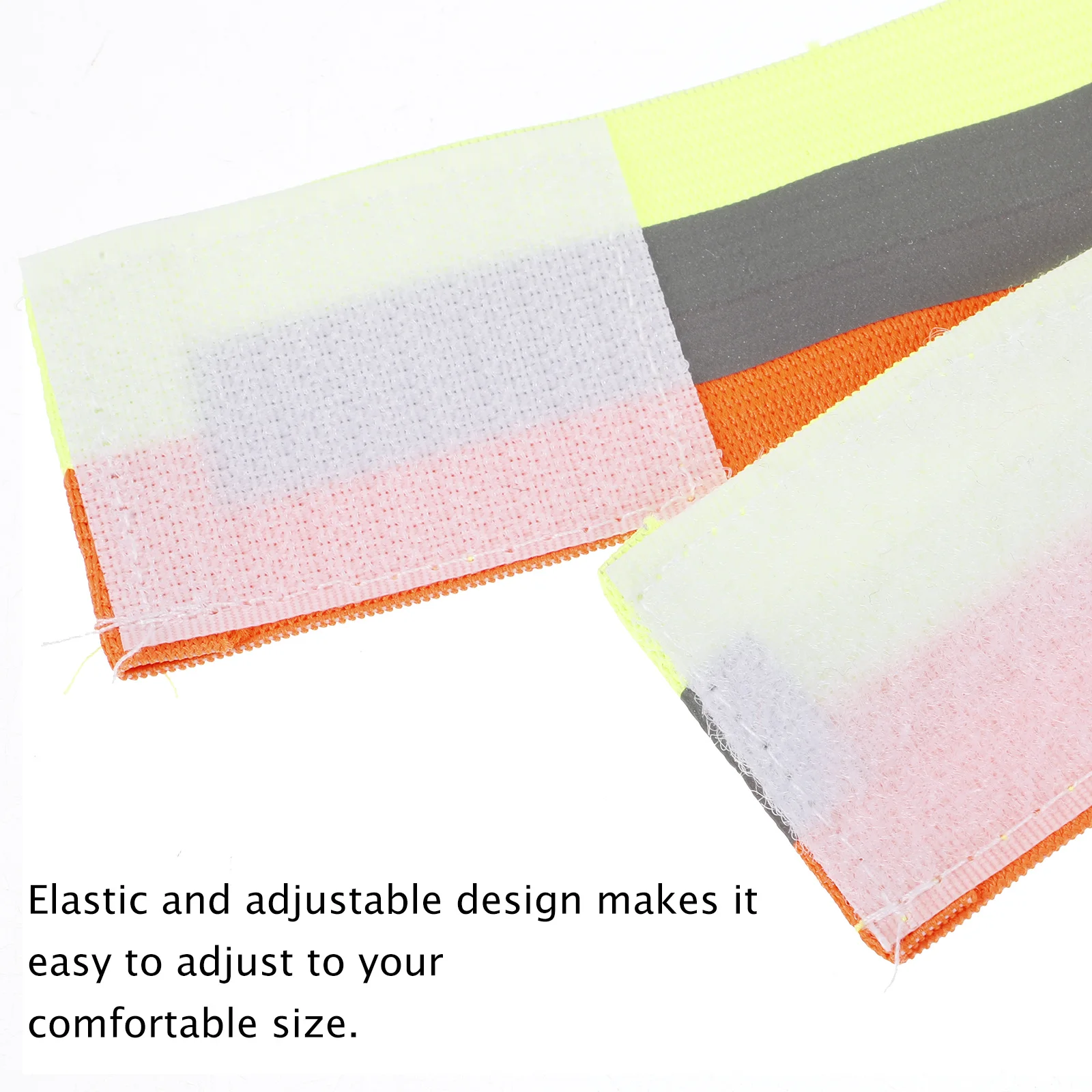 

1 Pair High Visibility Reflective Wristbands Adjustable For Night Running Cycling Hiking Outdoor Sports Safety Gear For Men