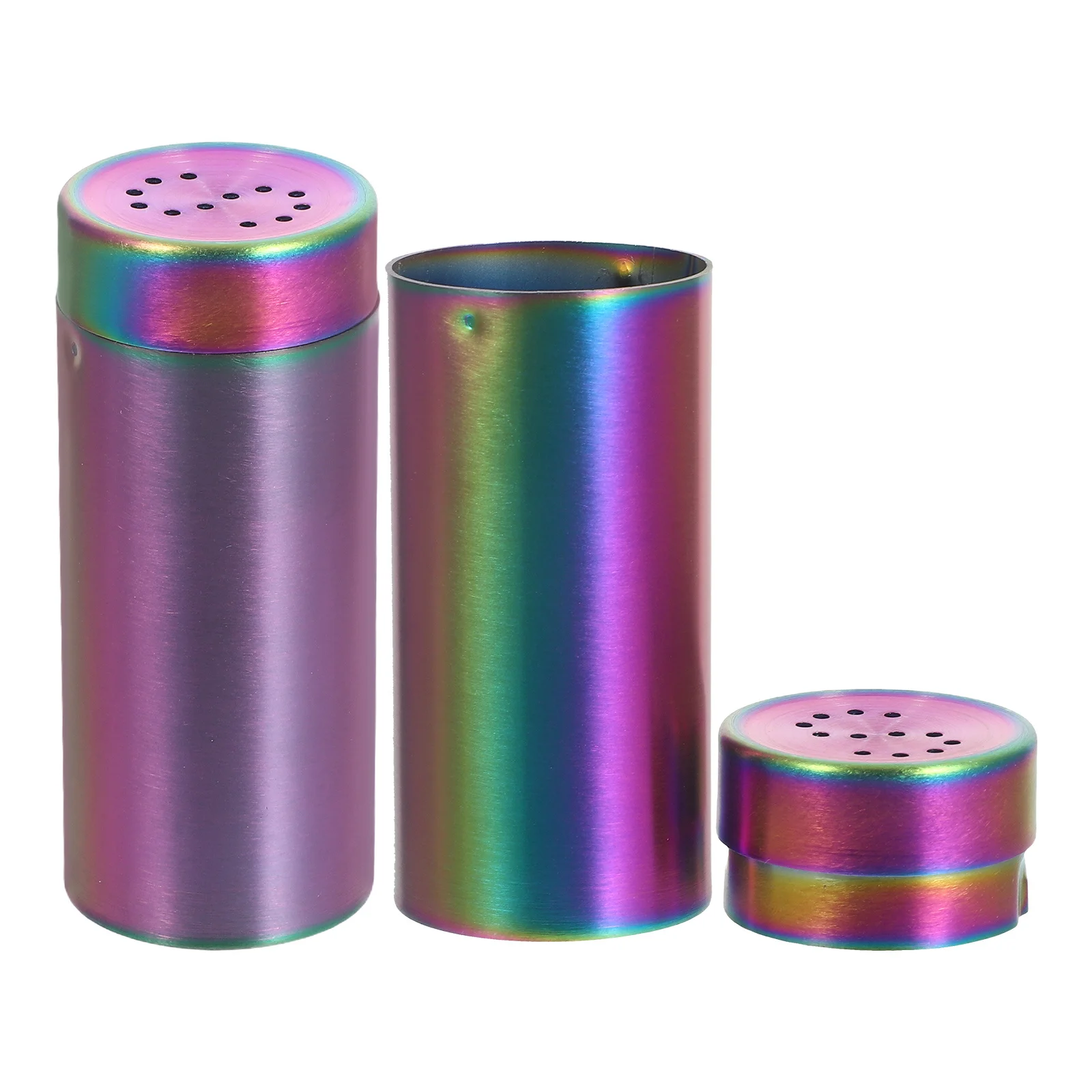 

2Pcs Stainless Steel Spice Jars Seasoning Bottle Dual Dispenser for Salt and Pepper Fine Hole Design Easy Clean Kitchen