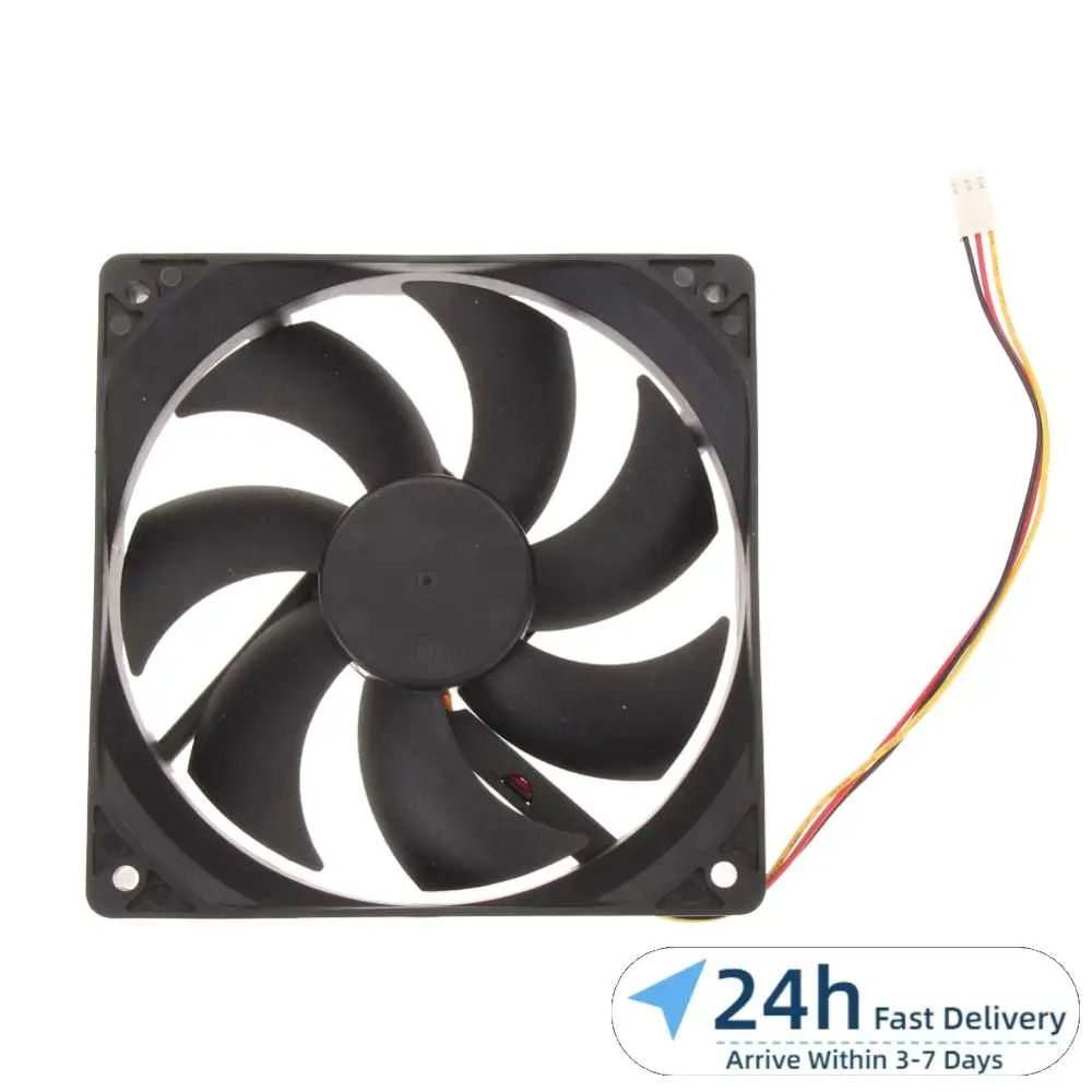 

120mm PC Computer Case Cooling Fan 12V 3Pin Portable Computer Case Cooler 1300RPM PC CPU Cooling Cooler Fan Radiator Fan for PC