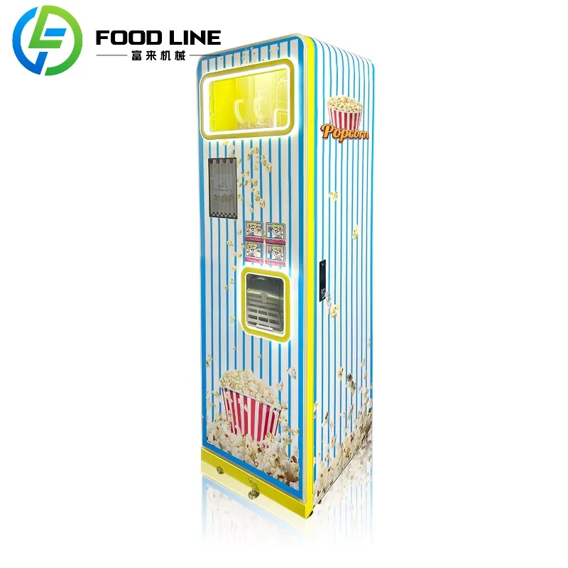 

230V Automatic Operated Flavored Popcorn Vending Machine New Condition with Bankcard reader