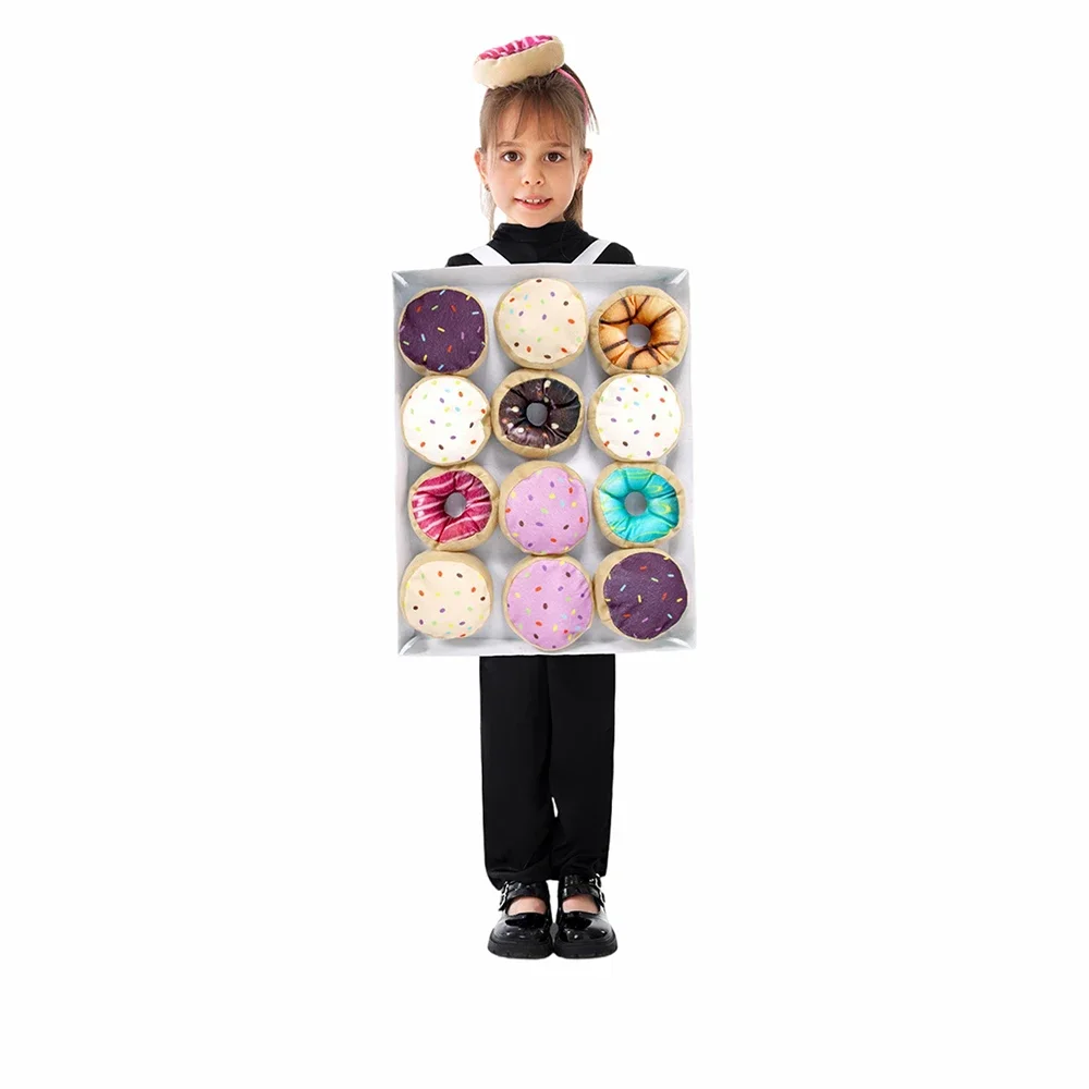 Dessert Lovers Group Halloween Costume Foe Kids Candy Themed Party Set Ice Cream Donut Pudding Role Play Matching Family Outfit