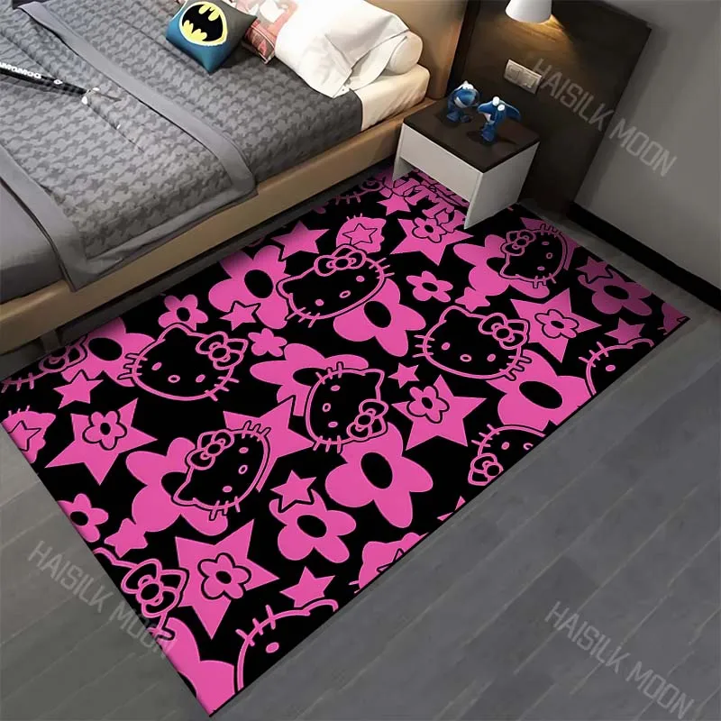 

1PC Japanese Sanrio Hello Kitty Print Rug Carpet for Living Room Bathroom Mat Creative Doormat Carpet for Bedroom Home Decor