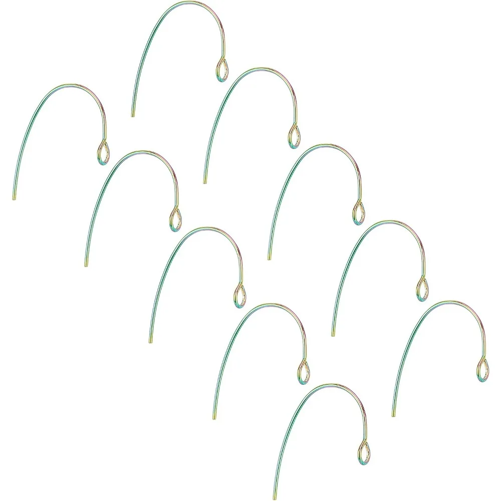 

50 шт. крючки для сережек из нержавеющей стали, проволока для ушей из нержавеющей стали, разноцветные крючки для сережек, гипоаллергенные ювелирные изделия для ювелирных изделий своими руками